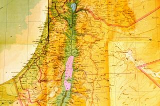 1966.  Vintage Soviet Russian Map of Israel,  Iran,  Jordan,  Cyprus. 4