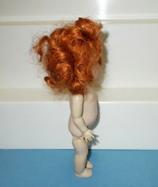 Vtg Vogue Nude Ginny Walker Doll w/Bright Red Hair Needs Hair Stylist 1950s 3
