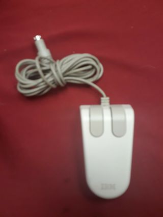 Vintage Rare Ibm Gray Ps/2,  Two Button Roller Ball Mouse,  Model 6450350