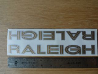 Vintage Bike Bicycle Raleigh Downtube Silver And Gold Sticker Nos Campy 166
