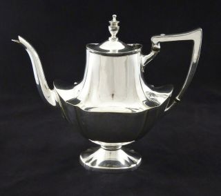 Vintage Classic Art Nouveau Mirror Finish Ornate Tea Pot Coffee Silver Plated