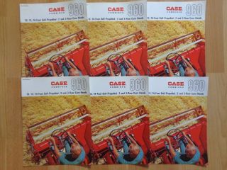 6 Vintage Case 960 Combine Brochures 12 Pgs Each Vg