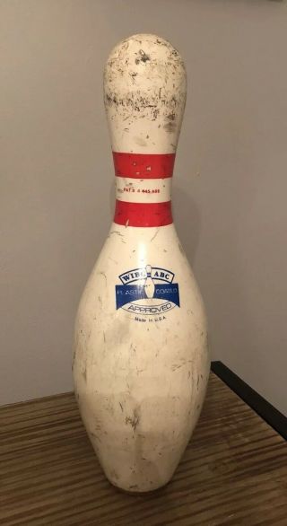 Vintage Bowling Pin Amflite Ii Plastic Coated Wibc Bowling Pin Man Cave Decor