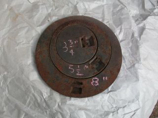Vintage Cast Iron Wood Stove Cover Lid 8”in Diameter Approx.  W/lid In Lid In Lid