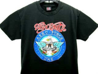 Vintage 1993 Aerosmith Aero Force One Size Xl T Shirt Giant Tag Tour Concert Tee