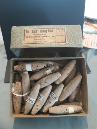 Vintage Box Of Ideal Fishing Floats