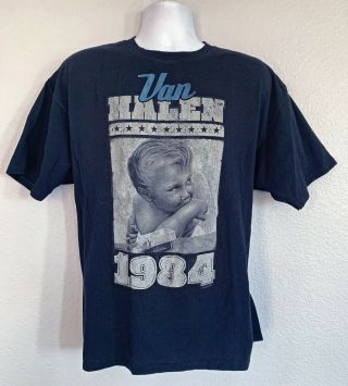Vtg Van Halen 1984 Smoking Baby T - Shirt Sz 2xl Xxl Eddie Anvil Black Alex 2x Old