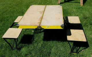 Vintage Milwaukee The Handy Table Fold Up Picnic Table