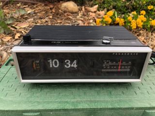 Vintage 1970 Panasonic National Rc - 7021 - Fm/am Flip Chirp Bird Alarm Clock Radio