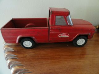 Vintage Tonka Red Jeep Pickup Truck With Drop Tailgate