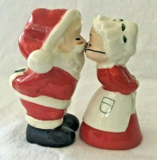 Vintage Lefton Japan Mr And Mrs Santa Clause Salt And Pepper Shakers 1950 