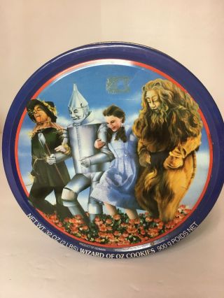Vintage 1989 Wizard Of Oz Cookies Cookie Tin Imported From Denmark