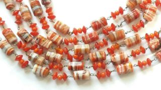 Vintage Art Deco Wired Glass Bead Flapper Necklace