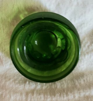 Vintage L.  E.  Smith Moon & Stars Canister Apothecary Jar Green Glass Small 5