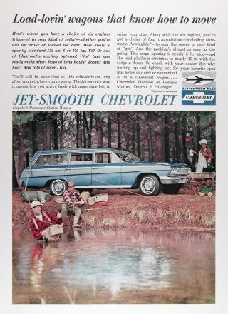 1962 Chevrolet Impala Station Wagon Vintage Advertisement Jet Smooth