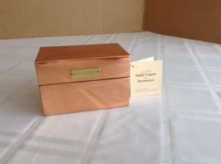 Vintage Copper And Brass Recipe Box