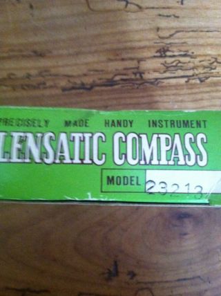 VINTAGE LENSATIC COMPASS MODEL 23213 PRECISION AIMING MADE IN JAPAN N.  O.  S. 3