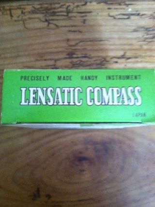 VINTAGE LENSATIC COMPASS MODEL 23213 PRECISION AIMING MADE IN JAPAN N.  O.  S. 4