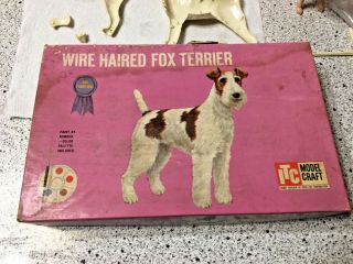 Rare Vintage 1960 Itc Wire Haired Fox Terrier Model Kit 382398 Dogs Of The World