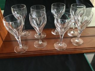 Set Of 4 Vtg Villeroy & Boch Crystal Adeline 6 3/4” Wine Goblets