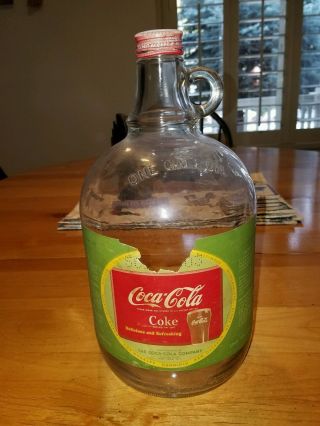 Coca Cola 1 Gallon Syrup Bottle Vintage
