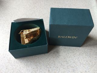 Baldwin Brass Classical Piano Christmas Tree Ornament Box 3d Vtg 1998 W/ Box