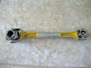 Vintage Dog Bone Craftsman Swivel Head Socket Wrench 8 Sizes In One 7/16 " To7/8 "