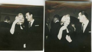 Two Vintage Contact Print Photos Of Marilyn Monroe & Don Defore Taken In 1953.