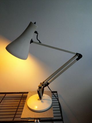 Vintage Herbert Terry Anglepoise Lamp Model Apex 90 White 80 