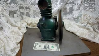 Vintage Air Compressor Cast Iron Industrial Factory Motor Hit Miss