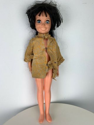 Vintage Doll Grow Hair Tressy Ideal Crissy Family Sears 1970 Pale Orange Fashion