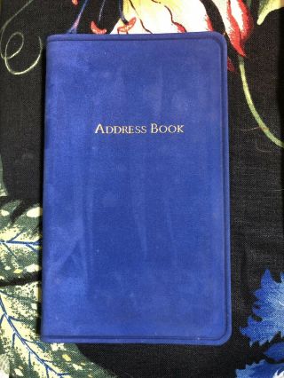 Vintage Tiffany Address Book Blue Suede Full Grain Hide Cover