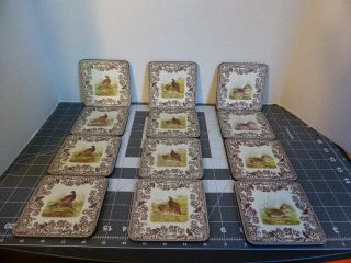 Vtg Pimpernel Traditional Coasters " Game Birds " 4”x 4” Double Set Of 12 No Box