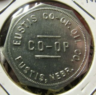 Vintage Eustis Co - Op Oil Co.  Eustis,  Ne $1 Trade Token - Nebraska