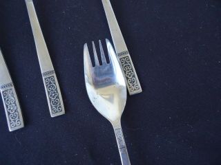 6 vintage retro splayds buffet forks stainless steel 2