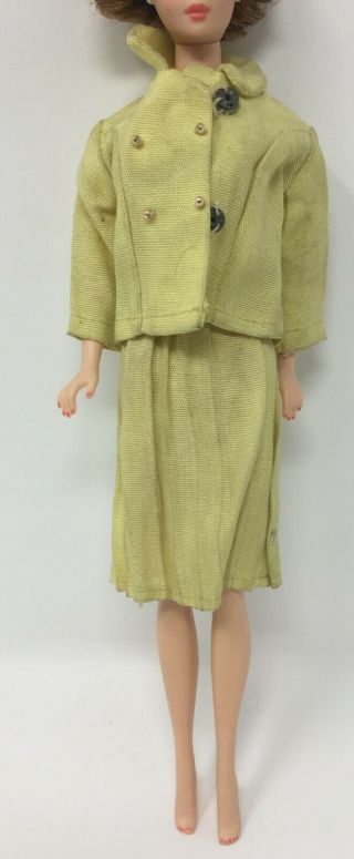 Vintage Barbie Two Piece Yellow Skirt Set Outfit Clothing For Doll