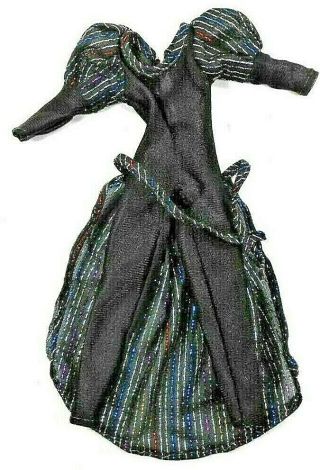 Barbie Vintage Superstar Era Black Jumpsuit & Cape/skirt Rainbow Tinsel Stitches