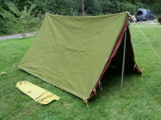 Vtg Hawley Goodall 1 man Tent 70s camping Retro canvas 60s old Ridge Nuts in May 5