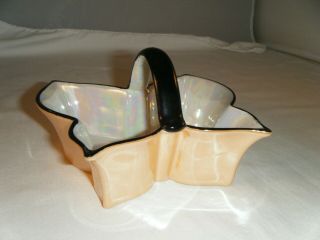 Vintage Noritake Art Deco Luster Butterfly Shaped Handled Dish Bowl 5.  5 