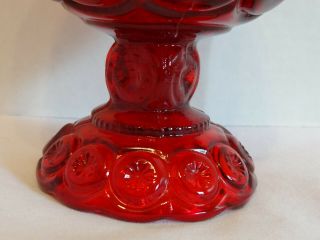 VTG LE Smith Ruby Red Moon and Stars Lidded Compote 1970s RARE 3