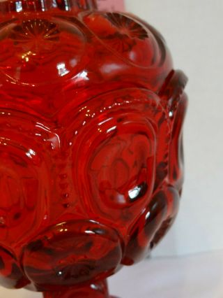 VTG LE Smith Ruby Red Moon and Stars Lidded Compote 1970s RARE 4