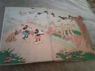 Very rare 1934 MICKEY MOUSE Waddle Book Children ' s Vintage Disneyana 3