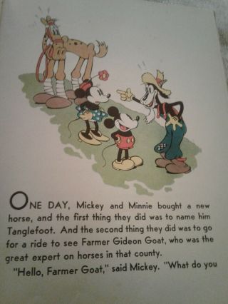 Very rare 1934 MICKEY MOUSE Waddle Book Children ' s Vintage Disneyana 7