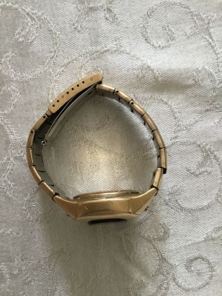 Vintage 10k Gold Filled Pulsar Time Computer Men ' s LED Digital Watch (for repair 4