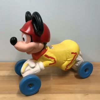 Vintage Mattel Mickey Mouse Walt Disney Ride On Toy.  1970’s.