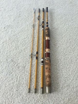 Vintage 4 - Piece Eagle Claw Trailmaster No.  M4tms - 6 1/2 Ft.  Spinning Rod