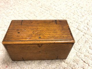 Vintage Wood Puzzle Box Wooden Old Singer Sewing Machine Storage 1889 Opens Flat