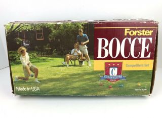 Vintage Forster Bocce Ball Set Summer Lawn Yard Game Usa
