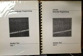 As 400 Control Language Programming,  Rpg 400 Vintage Computer Text Book