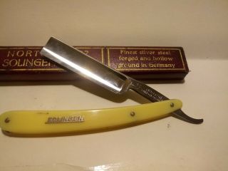 Vintage Norton Solingen Germany 5/8 S 92 Straight Razor And Box And Packing